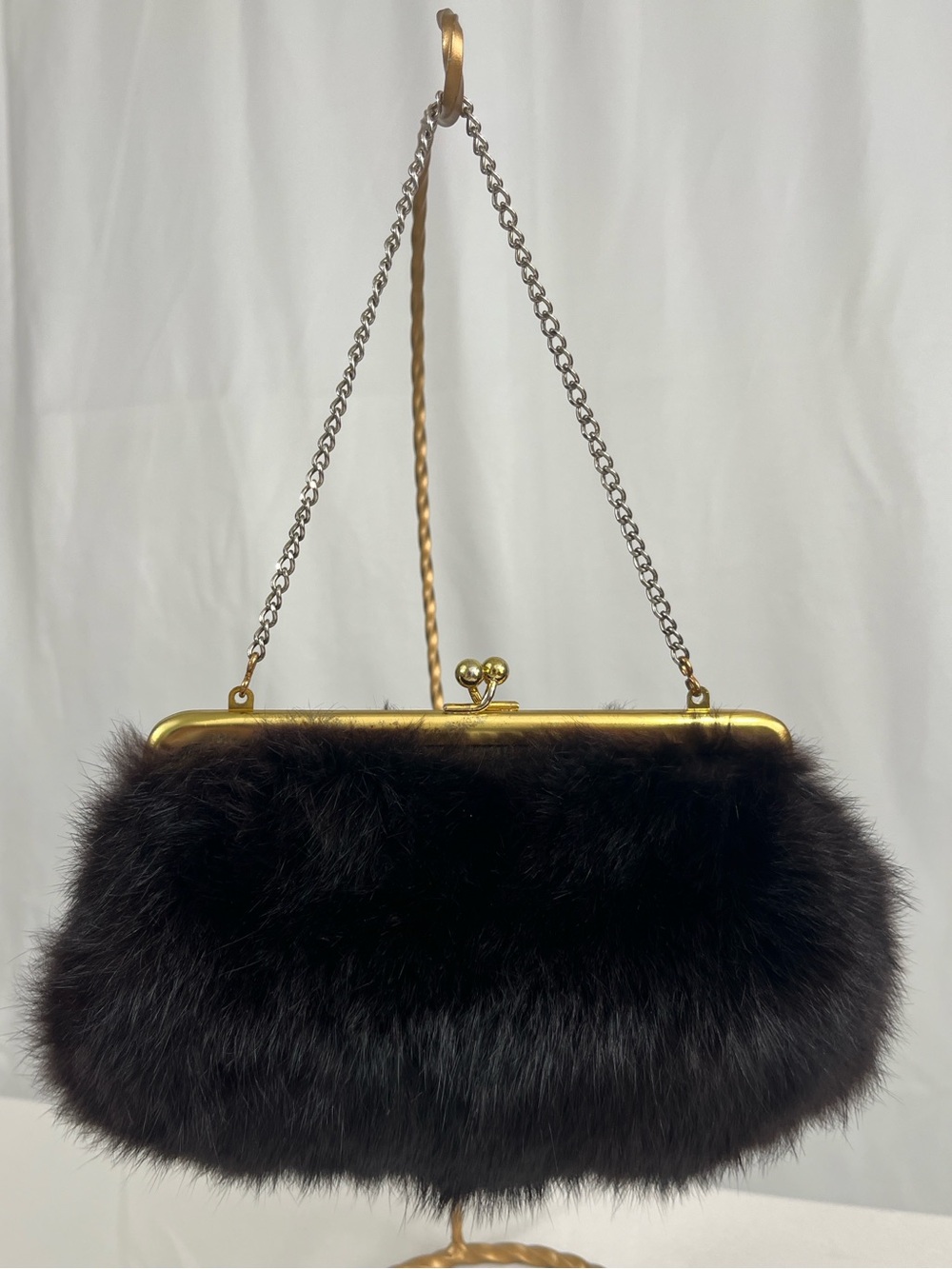 Vintage Mink Ingber Evening Clutch